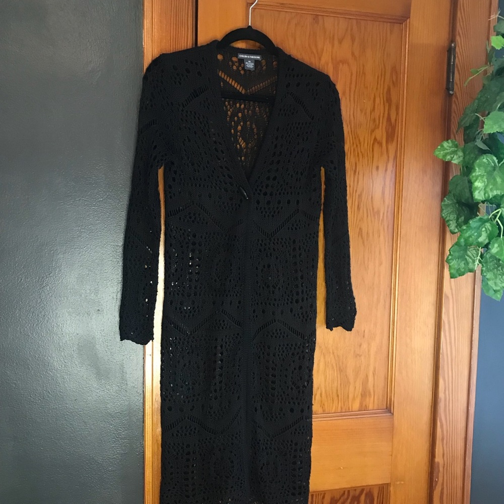 Chelsea & Theodore Long Black Sweater